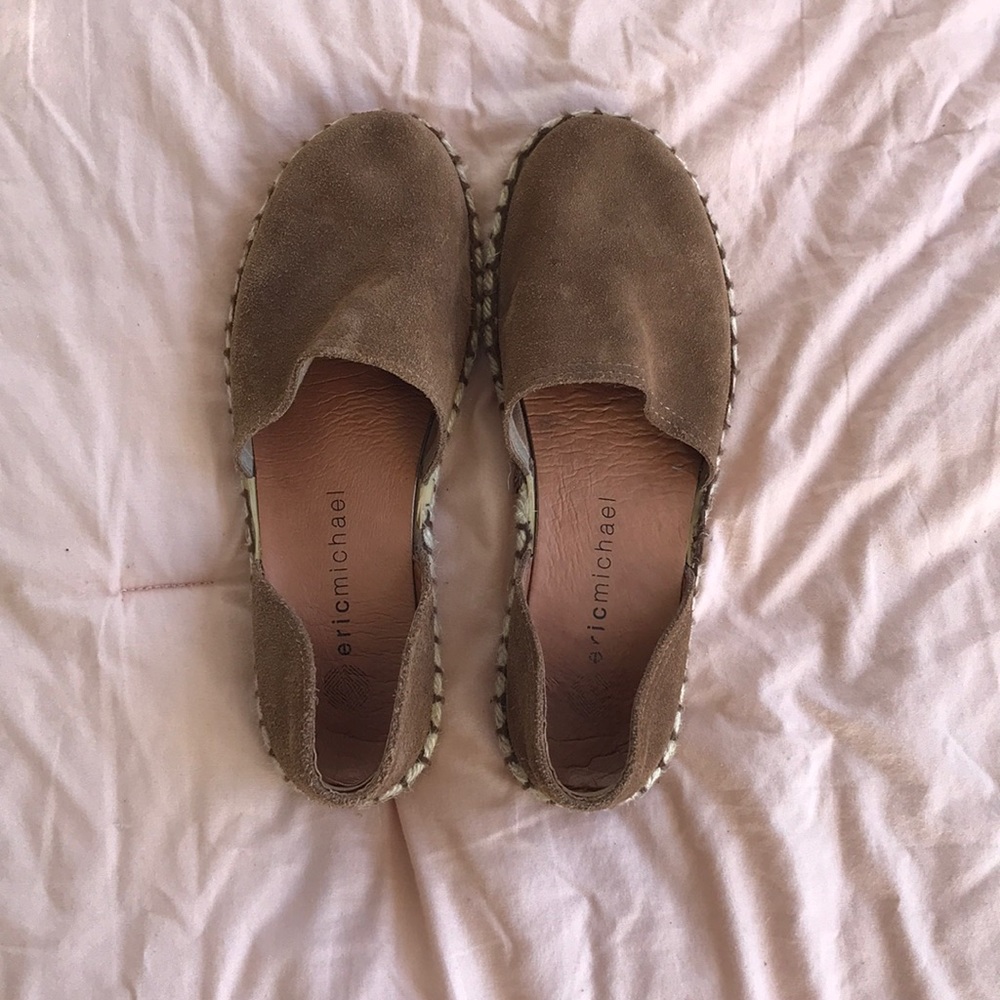 Beige flats